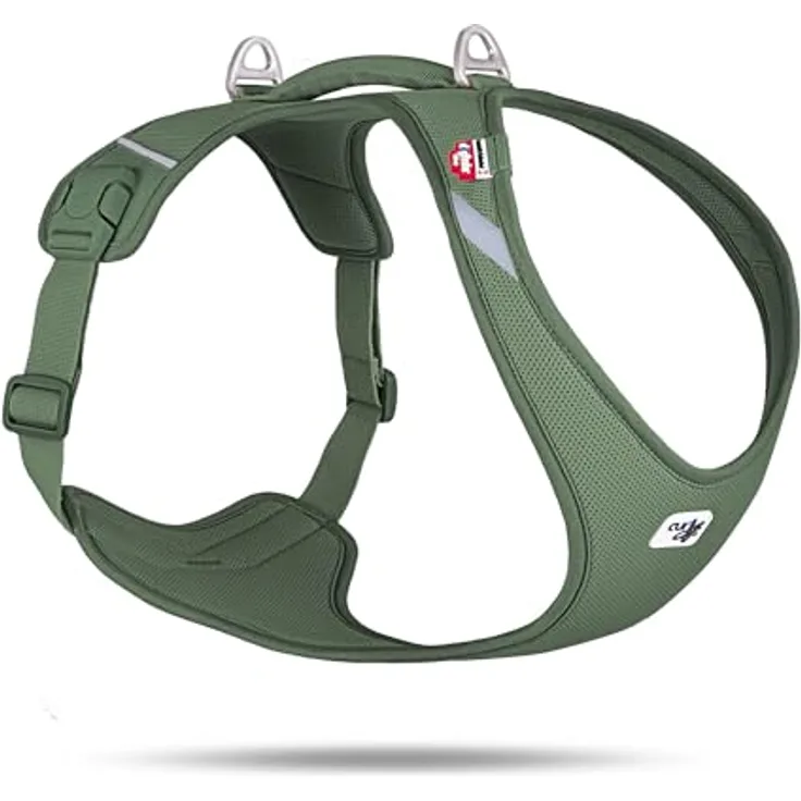 Curli Belka Harness Air-Mesh Moss 2XL, Hundegeschirr mit Tailored Ergo Fit Schnittmuster