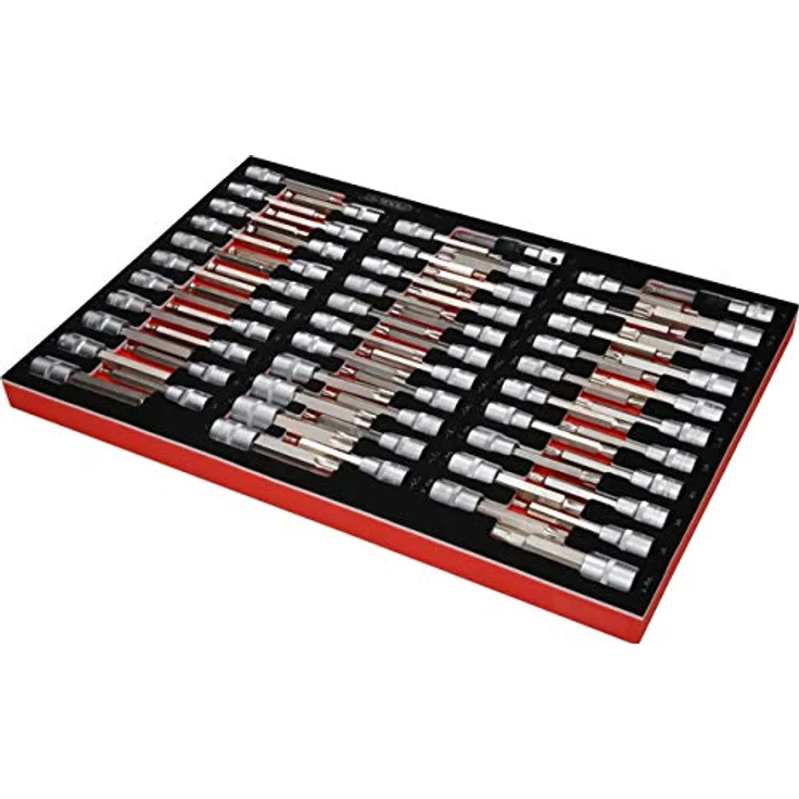 KS Tools 811.1064 1/2'' Bit-Stecknuss-Satz, 64-teilig mit Schaumstoffeinlage, Premium-Qualität – Bild 3