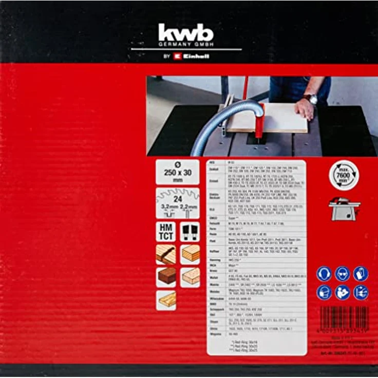 kwb by Einhell Sägebl. HM Ø 250x30x3,2 Z24 Stat. Sägen-Zubehör – Bild 3