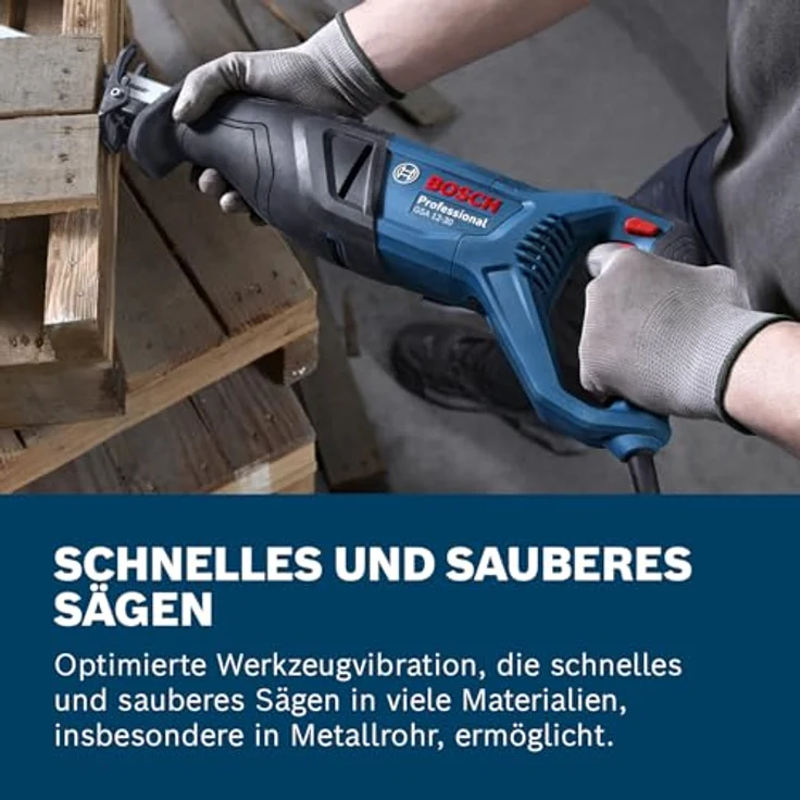 Bosch Professional GSA 12-30, Säbelsäge mit ergonomischem Softgrip und werkzeuglosem Sägeblatthalter – Bild 3