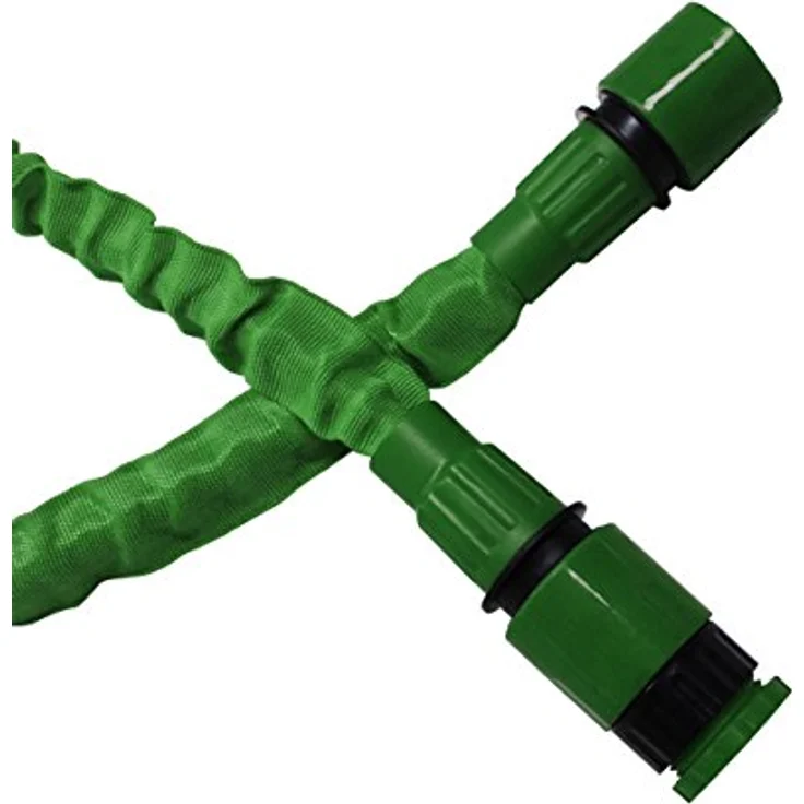 HELO Gartenschlauch 'Flexi', flexibler 30 m Wasserschlauch aus verstärktem Gewebe mit 7in1 Spritzpistole, grün – Bild 4