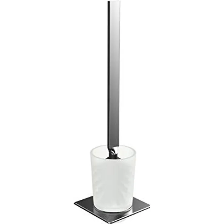 EMCO Art Toilettenbürsten-Garnitur, Glas satiniert/Chrom, Toilettenbürste mit Bürstenhalter, Wandmontage - 161500102