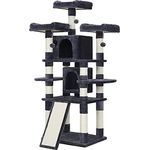 Feandrea Kratzbaum, großer Katzenbaum, 170 cm, rauchgrau PCT18GYZ