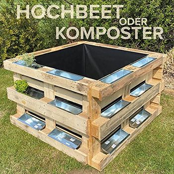 UNUS Garden Blumenkasten Paletten Einsatz Set inklusive Vlies passend
