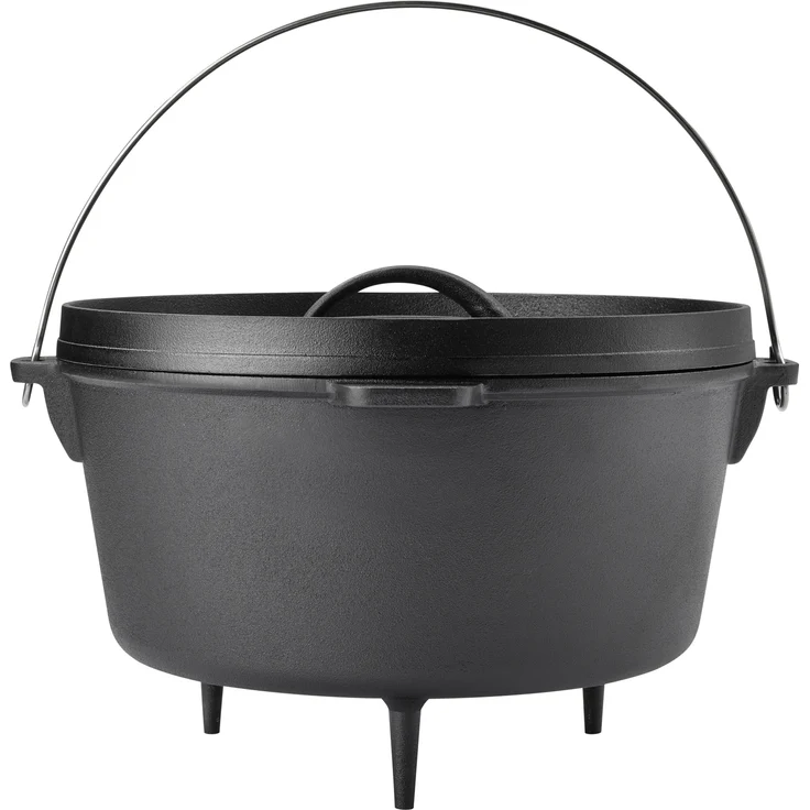 TAINO Dutch Oven Gusseisen 8L D 36cm Set Deckelheber Ständer Zubehör Cast Iron – Bild 5