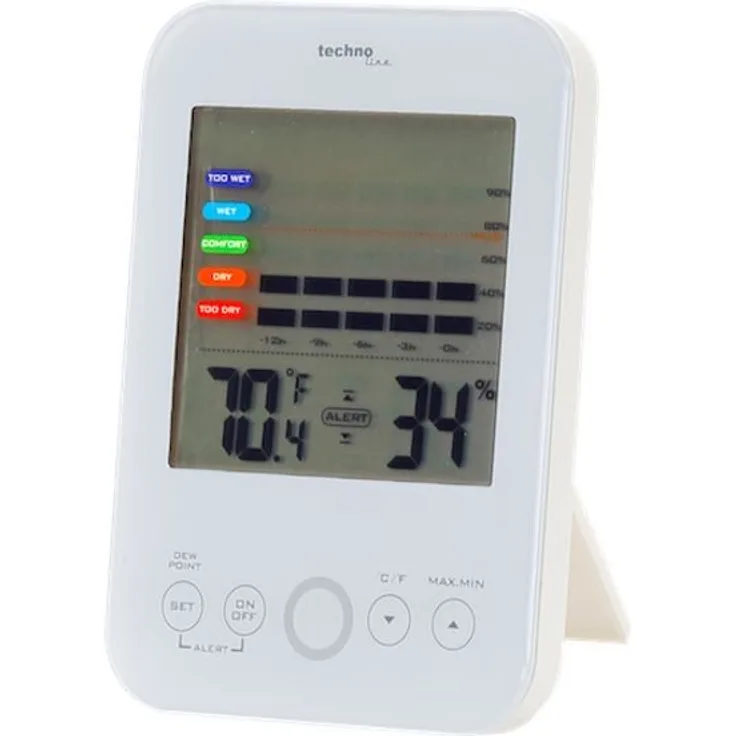 Techno Line WS 9422 Luftfeuchtemessgerät (Hygrometer) 20% rF 95% rF Taupunkt-/Schimmelwarnanzeige