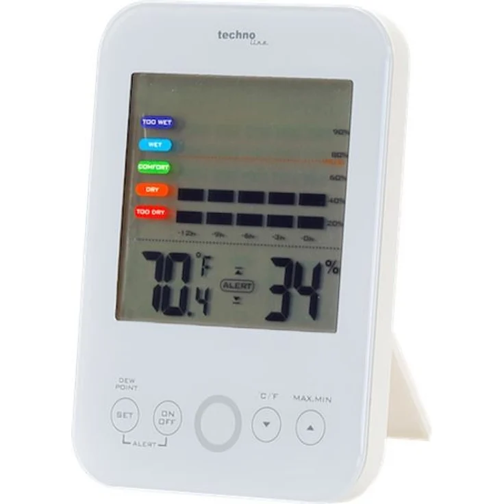 Techno Line WS 9422 Luftfeuchtemessgerät (Hygrometer) 20% rF 95% rF Taupunkt-/Schimmelwarnanzeige – Bild 1