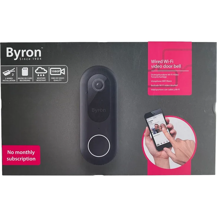 Byron DSD-28119 Video-Türsprechanlage WLAN Komplett-Set Grau