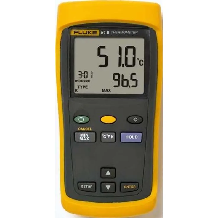 Fluke 51 II Temperatur-Messgerät -250 - +1372°C Fühler-Typ J, K, T, E
