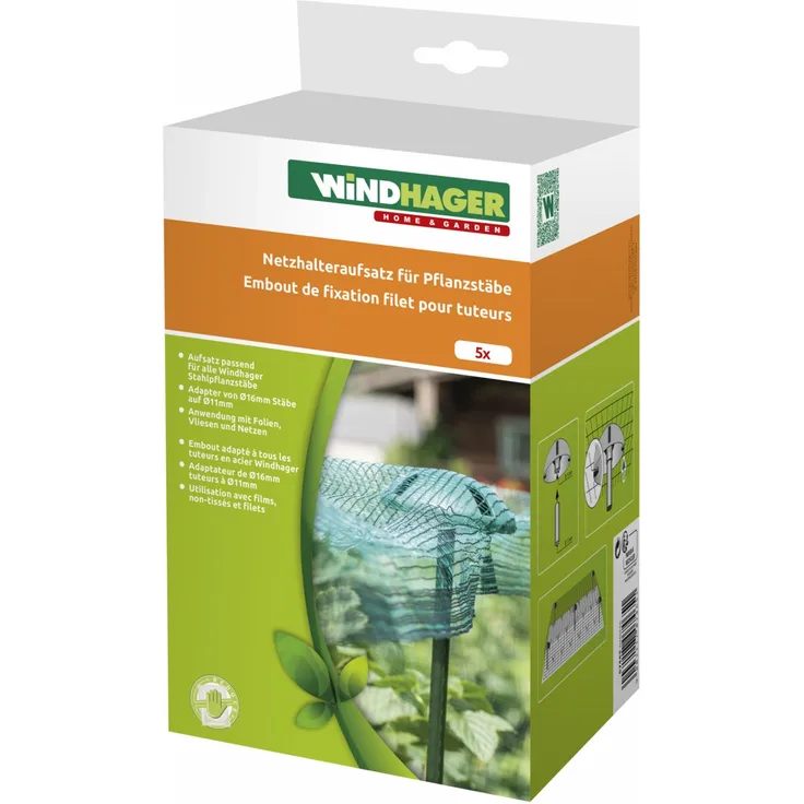 Windhager Pflanzstab-Netzhalter Ø 12 cm, 5 Stück