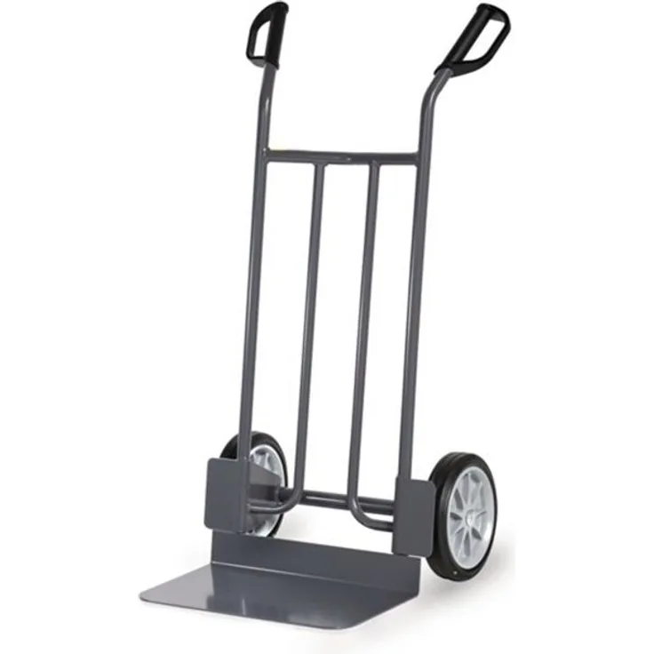 fetra Stahlrohrkarre Tragkraft 250kg ESD schiefergrau, RAL 7015 m.ESD-Vollgummiräder 260 x 56 mm