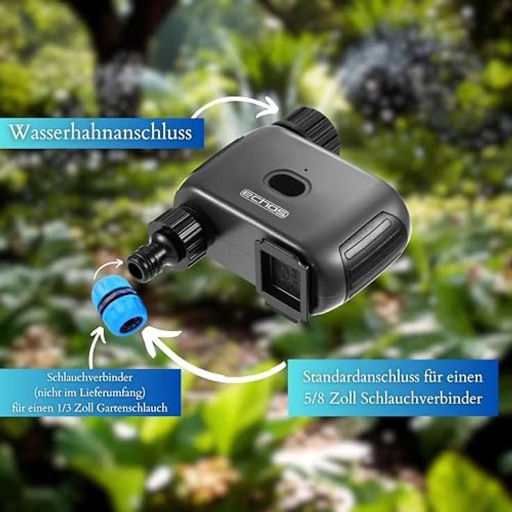 echos Bewässerungscomputer Eco-4103, 15m Reichweite, Wochentimer, wetterangepasste Steuerung, IP55, Alexa/Google kompatibel – Bild 9
