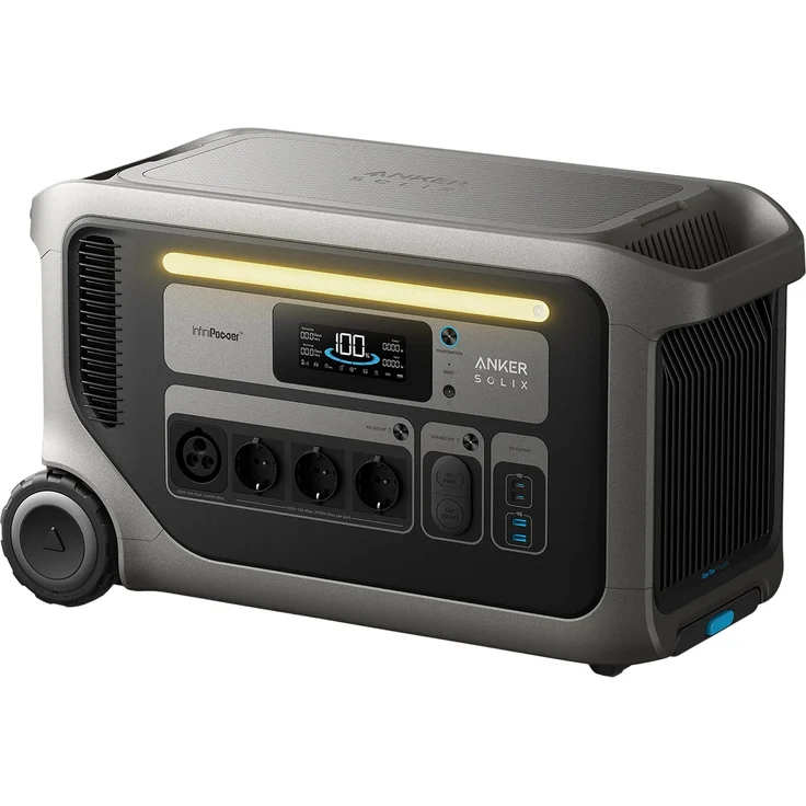 Anker SOLIX F3000 Powerstation mit 3072 Wh LiFePO4 Akku, 3600 W AC-Ausgang und 1600 W Solareingang, 0% MwSt.
