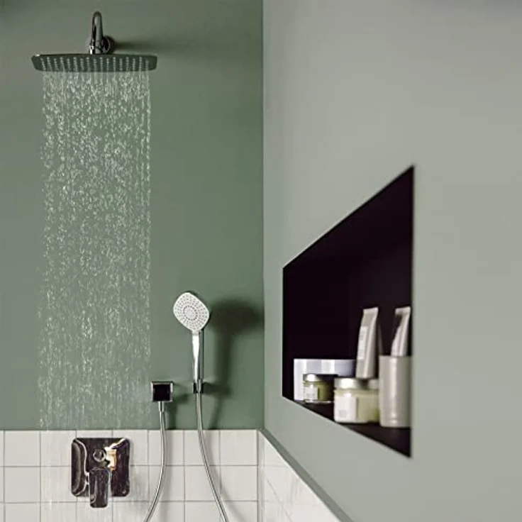 Ideal Standard Idealrain Evo Handbrause, 3-Funktionen Diamond, 115 mm, Chrom, wassersparend mit ergonomischem Druckknopf – Bild 5