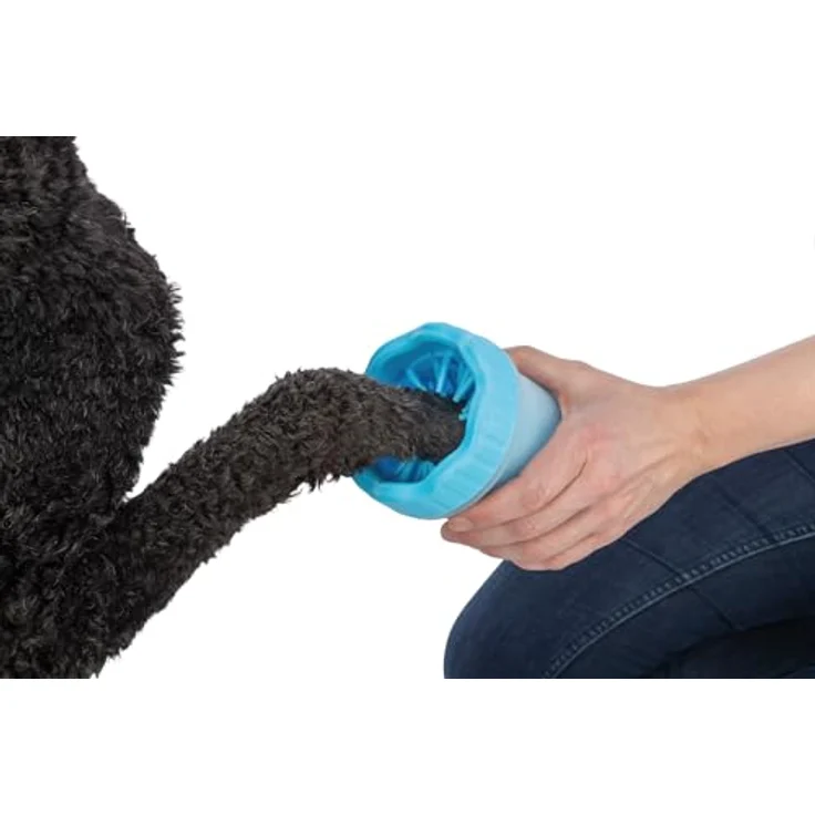 Trixie Pfotenreiniger für Hunde Silikon / PP blau – Bild 4