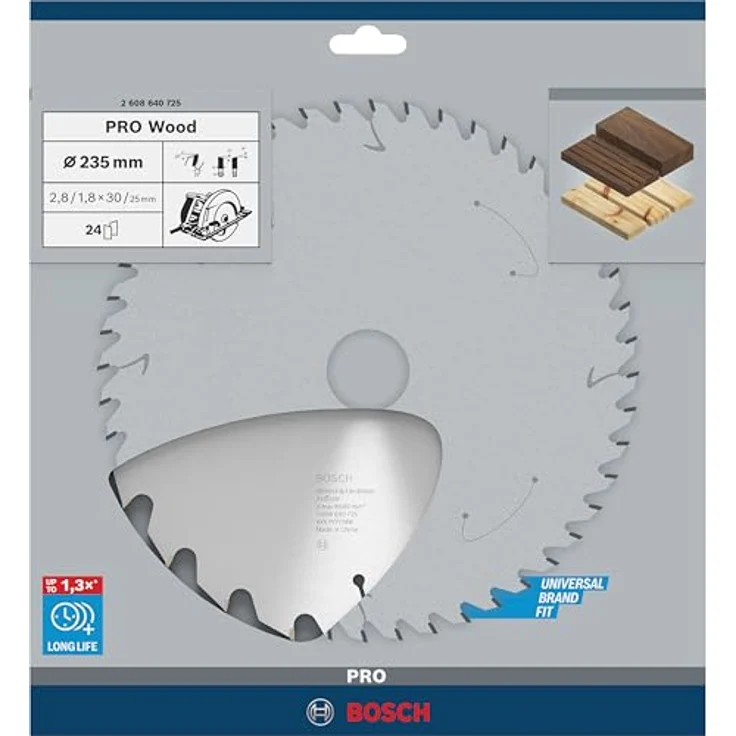 Bosch Professional Kreissägeblatt Optiline Wood (für Holz, 235 x 30 x 2,8 mm, 24 Zähne, Zubehör Kreissäge) – Bild 2