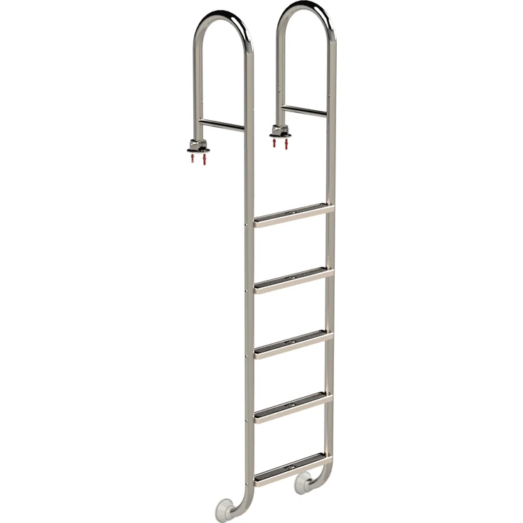 Eichenwald Poolleiter Modell 02 Tina, klappbar, Edelstahl V4A, 5 Stufen, Beckentiefe 1620mm, Gleitsichere Stufen