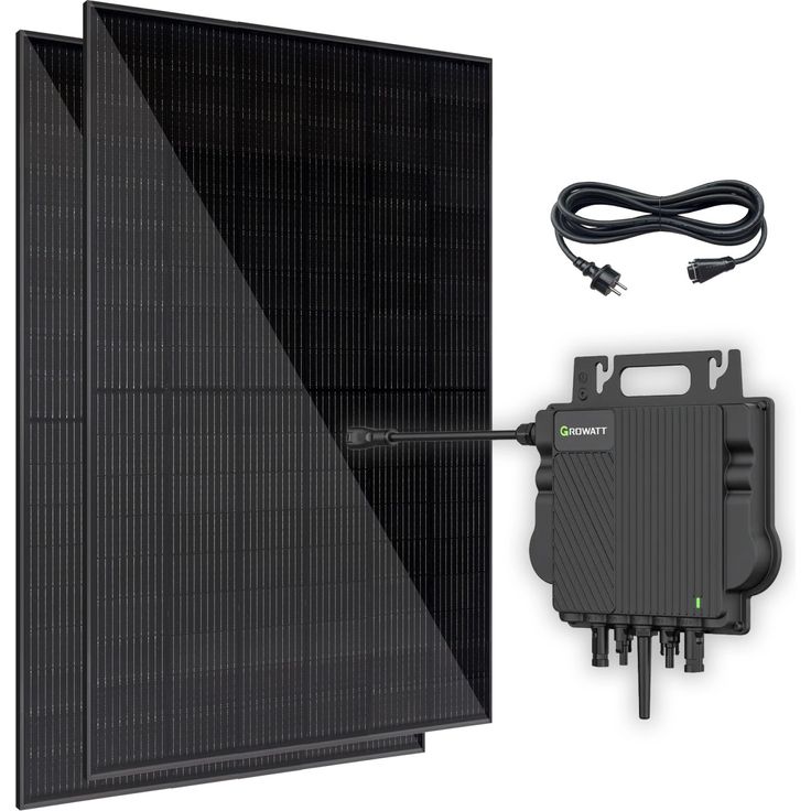 Vale Balkonkraftwerk Mini-PV 860-GW8-A, Bifazial 860 W / 800 W, Full-Black-Module mit bis zu 26,9% Wirkungsgrad, IP65, App-Steuerung