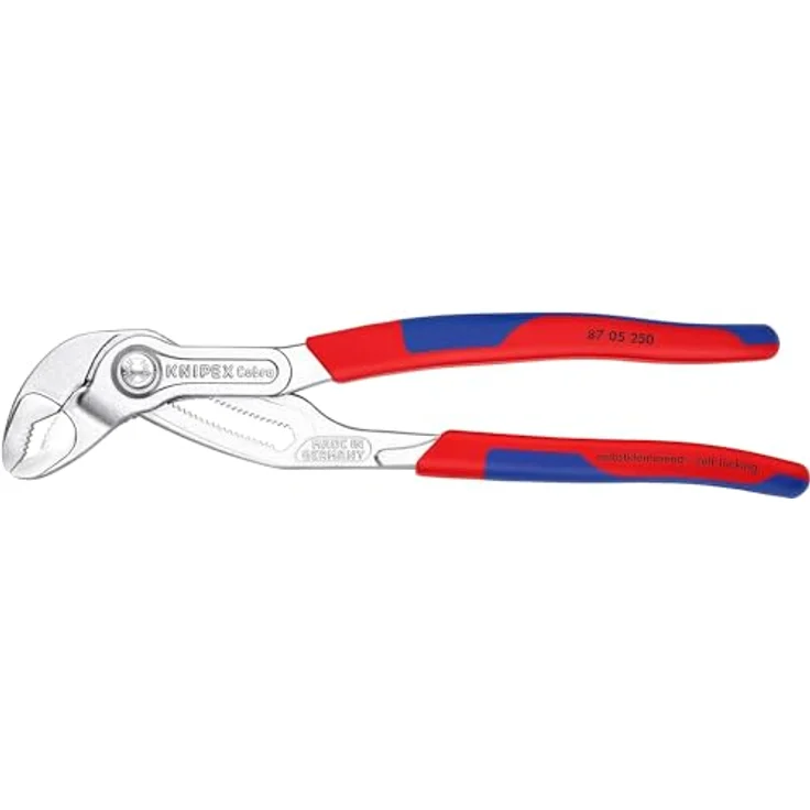 KNIPEX 87 05 250 Cobra Hightech-Wasserpumpenzange mit schlanken Mehrkomponenten-Hüllen verchromt 250 mm – Bild 3
