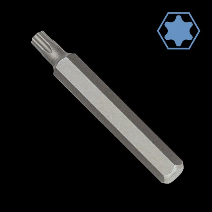 Boni-Shop Torx-Bit Innensechskant T45, 10mm Hex, 75mm S2 Stahl für präzise Schraubarbeiten