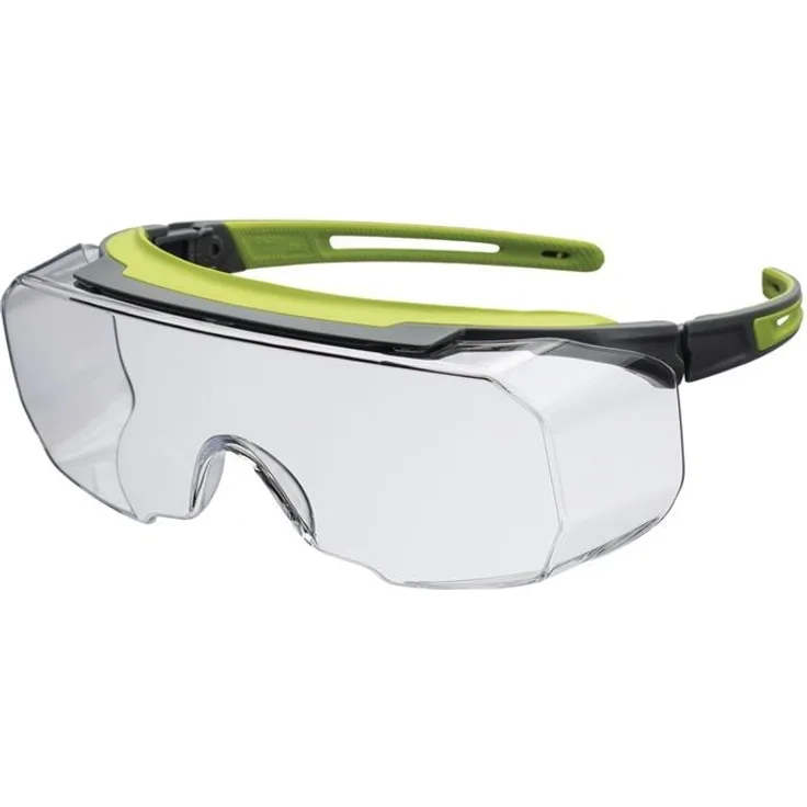 Honeywell Überbrille Avatar Plus OTG, Schutzbrille EN166/EN170/UKCA, grau/grün, klare Scheibe, 49g