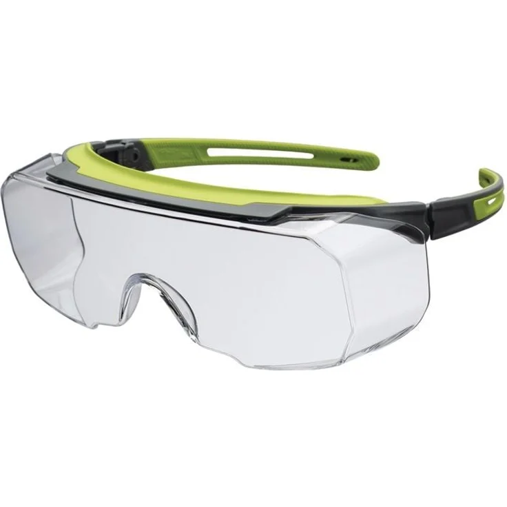 Honeywell Überbrille Avatar Plus OTG, Schutzbrille EN166/EN170/UKCA, grau/grün, klare Scheibe, 49g