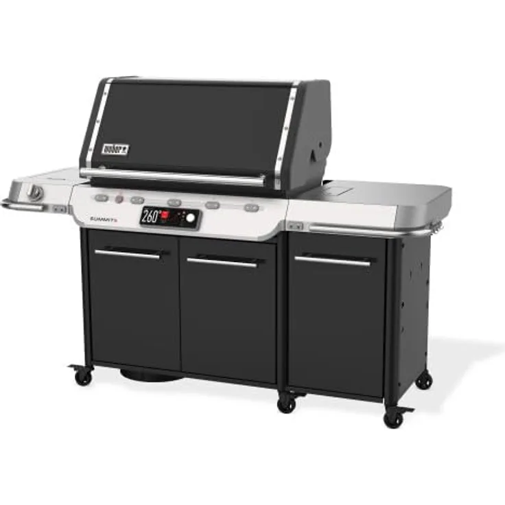 Weber Summit FS38X E, Smart Gasgrill mit 5 Brennern, Touchscreen und Smartphone-Steuerung, schwarz