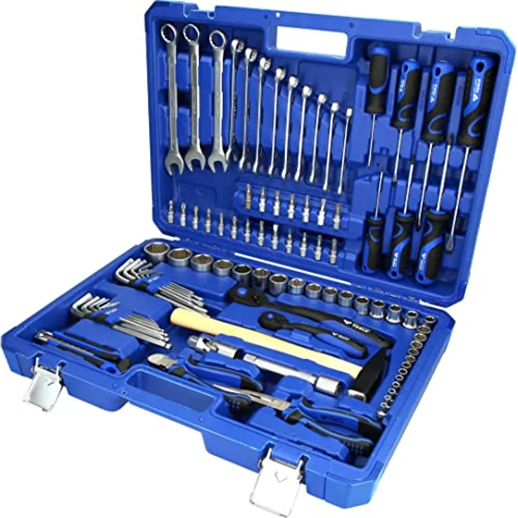 BRILLIANT TOOLS BT024095 1/4" + 1/2" Universal-Werkzeug-Satz, 95-tlg [Powered by KS TOOLS] - Zeitersparnis und Komfort durch 2-Komponenten-Griff, 95-teiliges Set in verschiedenen Größen