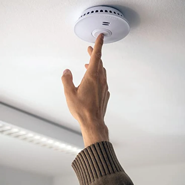 Brennenstuhl Funk-Rauchwarnmelder RM L 3101 4er Set/Vernetzbare Rauchmelder mit 10 Jahres Batterie (vernetzbar mit bis zu 40 Rauchmeldern, inkl. Befestigungsmaterial, geprüft nach DIN EN 14604) – Bild 6