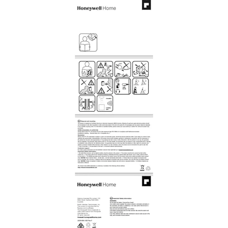 Honeywell Home DC915NG Serie 9, tragbare kabellose LED-Türklingel mit 200m Reichweite, 11 Melodien und IP55 Schutz, grau – Bild 3