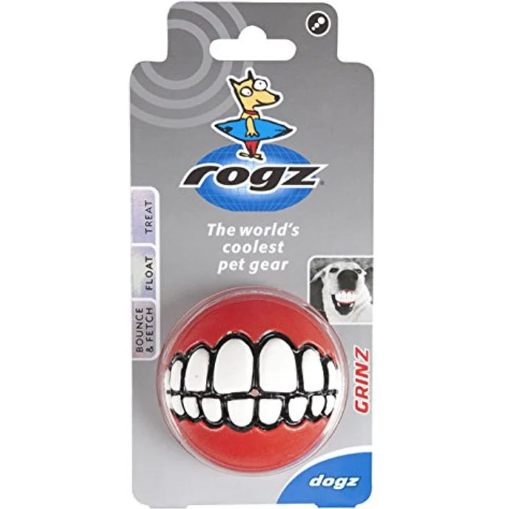 ROGZ GR04-C Grinz Ball/Spielzeug, L, rot – Bild 4