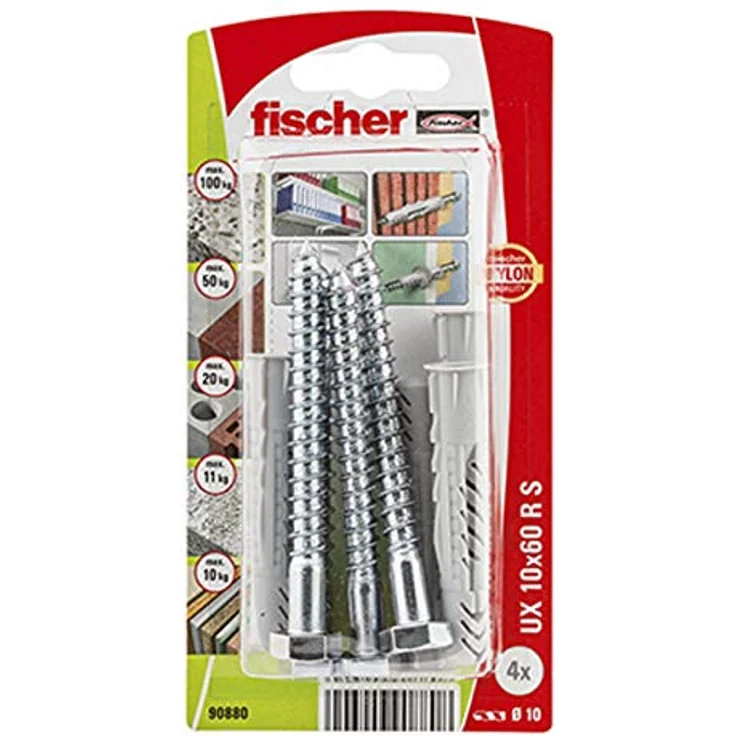 fischer Universalstecker UX 10 x 60 SK NV, 90880, grau – Bild 1