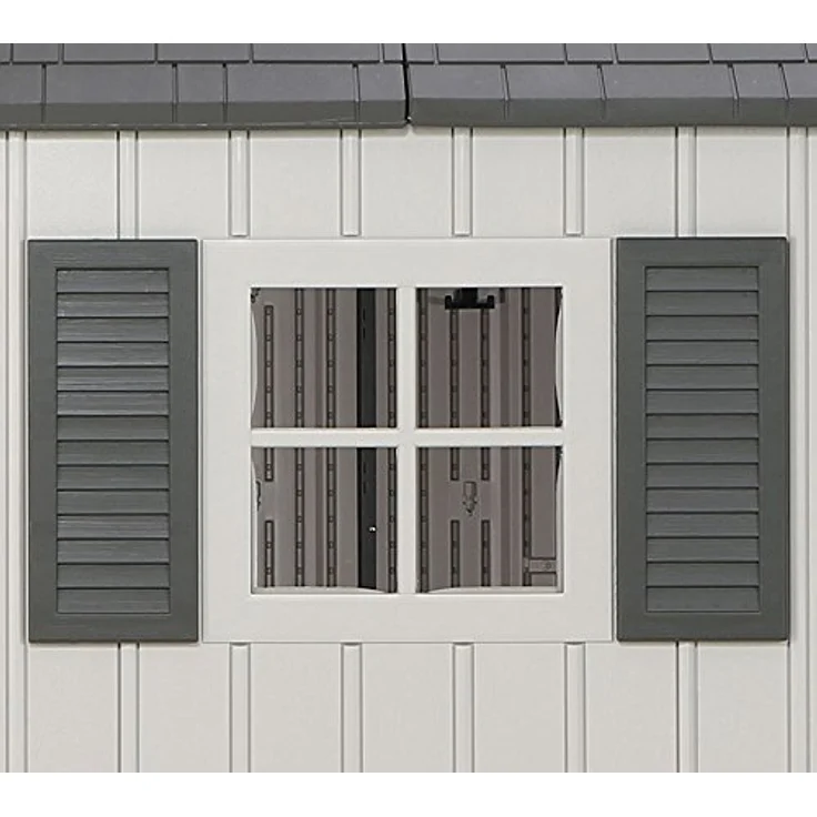 LIFETIME Kunststoffgerätehaus, Gartenhaus Texas inkl. Fenster, 381x239 cm, Kunststoff Gartenschuppen – Bild 4