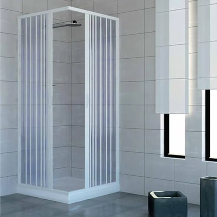 PVC Duschkabine 70x80 mit zentraler Öffnung Mod. Acquario – Bild 6
