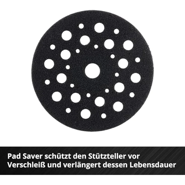 Einhell Schleiftellerschoner mit Schleifgitter-Set, Ø 125 mm, doppelseitige Klettaufnahme, abgestufte Körnungen 80-320 – Bild 3