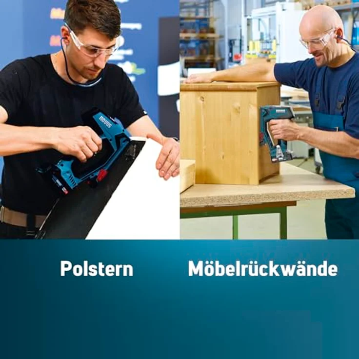Novus Tools J-550 Akkutacker, kabellos, für Klammern Typ 37/53, Klammernlänge 6-14mm, inkl. Akku, mit Serienschussfunktion – Bild 11