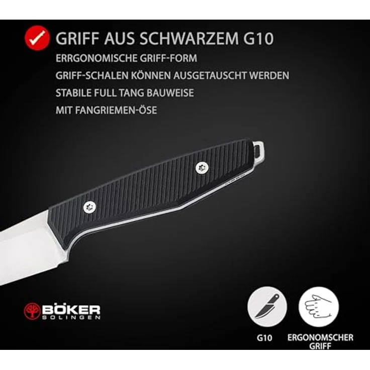 Böker Solingen® Daily Knives AK1 American Tanto - EDC Messer in Schwarz mit N690 Böhler-Stahl Klinge – Bild 4