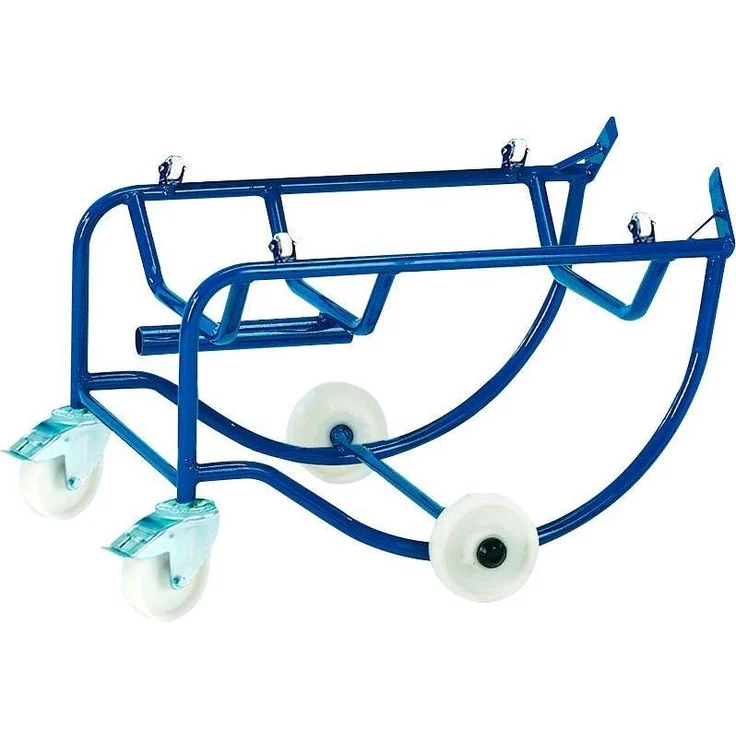 Rollcart Fasskipper, Transportwagen für 200-Liter-Fass, Stahlkonstruktion, blau, mit oder ohne Ölauffangwanne (10 Liter)