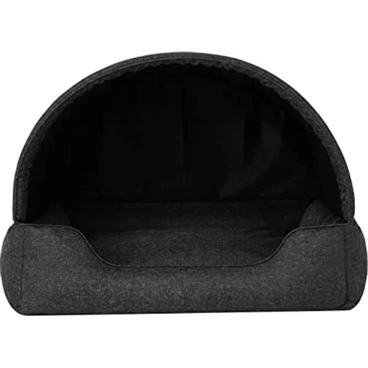 DOGGY Hundehöhle Hundebett Katzenbett Hundehütte Haustierbett Hundehaus Hundeliegen Hundesofa Korb Sofa Hundekissen Schlafplatz, Schwarz, 60x47 cm - ZWEI IN EINEM, BREITE ANWENDUNG, AUSZIEHBARE ABDECKUNG, OEKO-TEX-Zertifizierung, LEICHT SAUBER ZU HALTEN – Bild 2