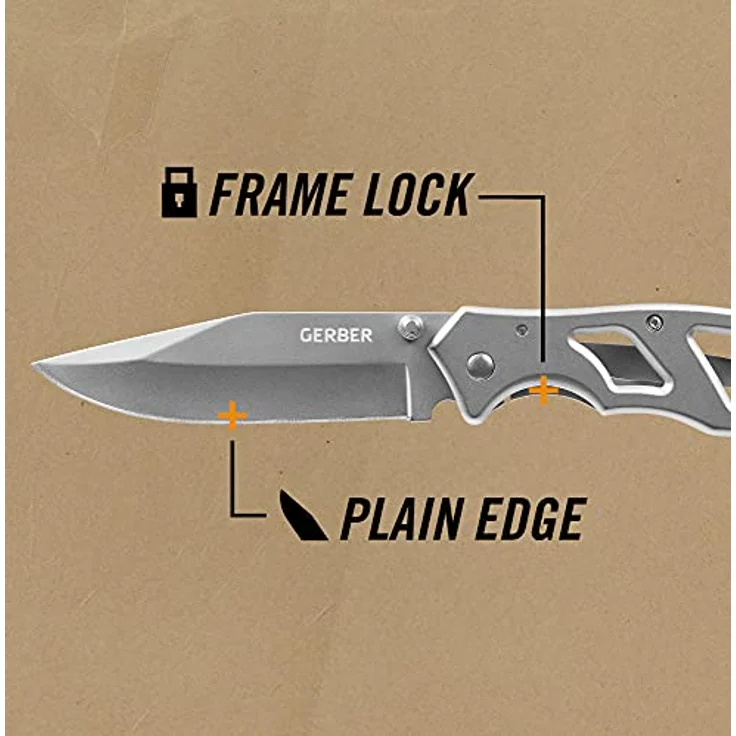 Gerber PARAFRAME I Klappmesser, 76 mm Klinge aus rostfreiem Edelstahl, Frame Lock-Verriegelung, leicht und alltagstauglich – Bild 3