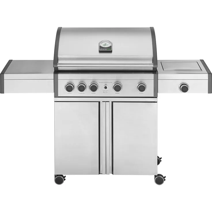 Grandpro Gasgrill Pro Elite Trolley Edelstahl, 4 Brenner, 1 Seitenbrenner, 1 Infrarot-Heckbrenner, Grillfläche 72 x 45 cm
