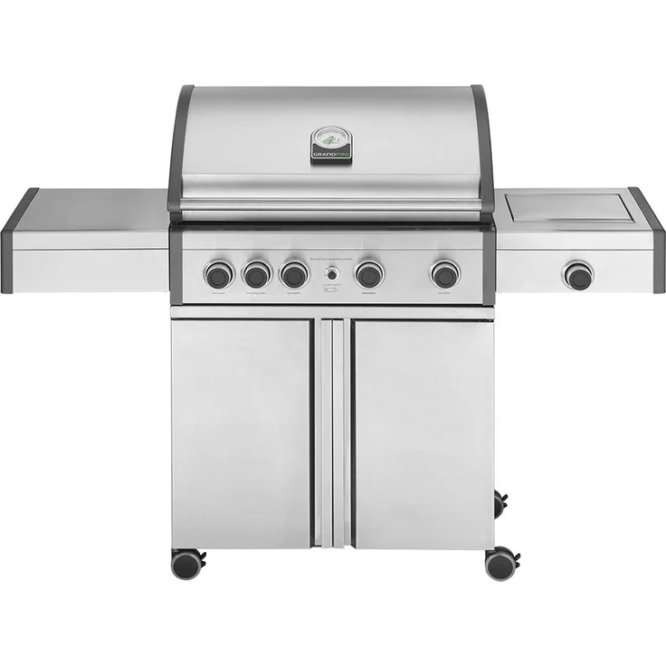 Grandpro Gasgrill Pro Elite Trolley Edelstahl, 4 Brenner, 1 Seitenbrenner, 1 Infrarot-Heckbrenner, Grillfläche 72 x 45 cm