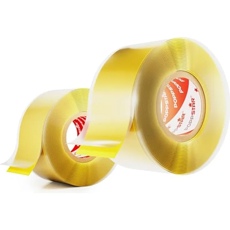 Poppstar selbstverschweißendes Silikonband, gelb, 3m lang, 25mm breit, 2 Rollen (1009900)