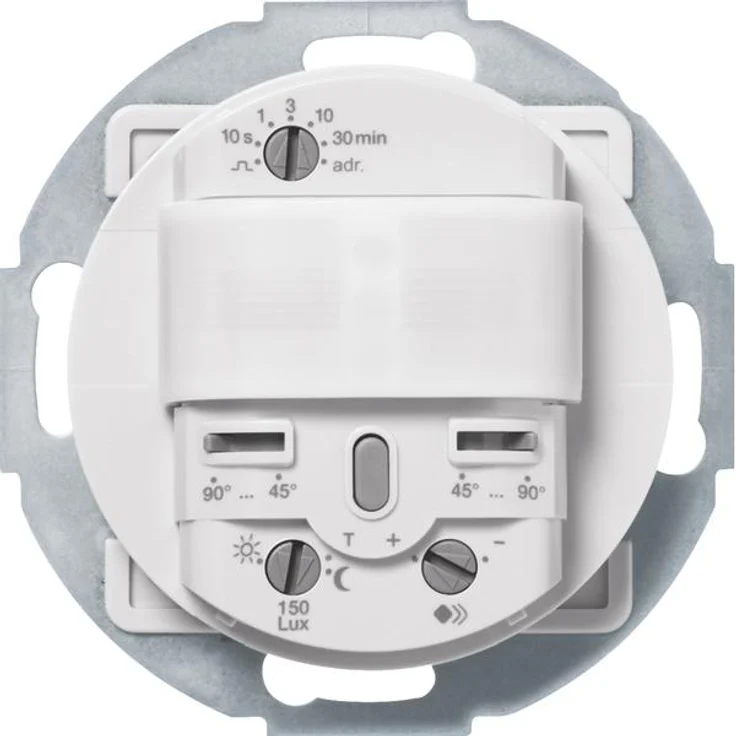 Berker KNX Bewegungsmelder 80262261, Bewegungsdetektor mit 180° Erfassungswinkel und 6 m Reichweite, robuste Metallkonstruktion
