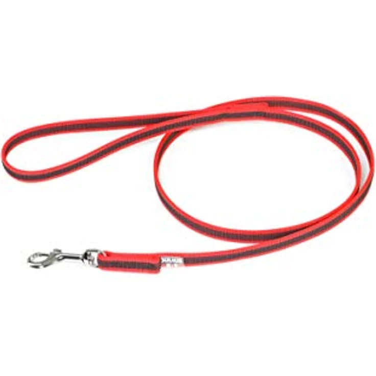 JULIUS K-9 IDC Color & Gray gumierte Leine, 14 mm x 2 m mit Schlaufe, Rot-Grau – Bild 2