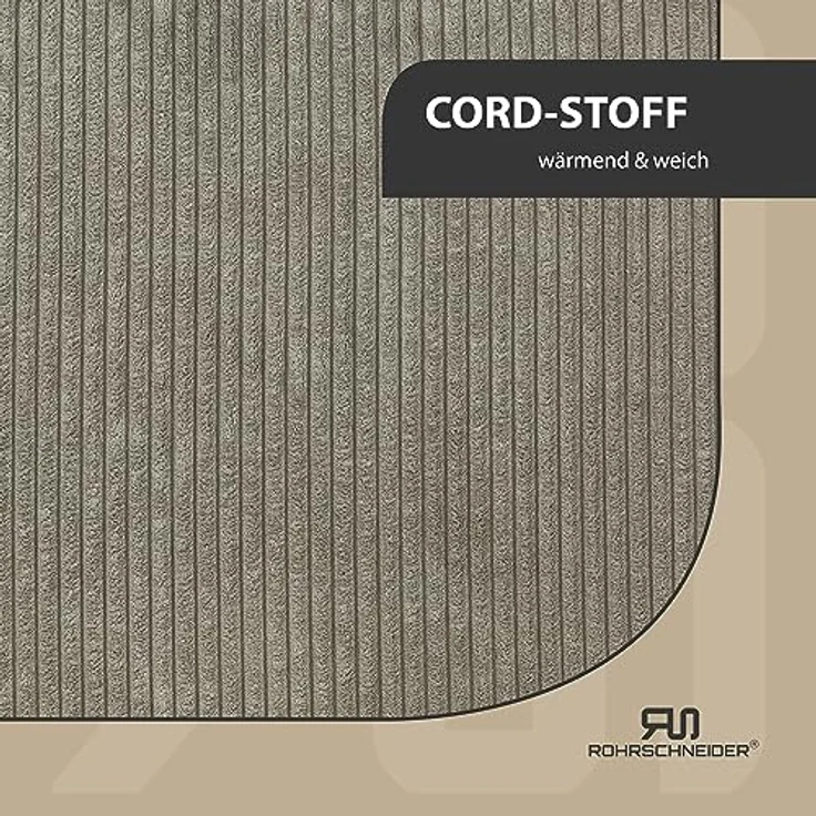 Rohrschneider Katzenbett Cordstoff mit Spielkugelset (Taupe, feiner Cordstoff) – Bild 4