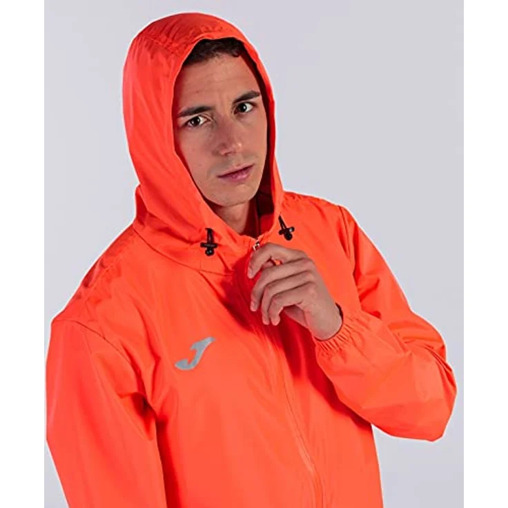 Joma Running Night, Herren Laufjacke mit verstellbarer Kapuze und reflektierendem Logo, Blau, S – Bild 5