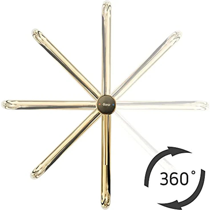 Rea Waschtischarmatur LUGANO SLIM GOLD HAUT, freistehende Badarmatur aus Messing mit Mischdüse, 180 mm Auslaufreichweite, gold – Bild 4