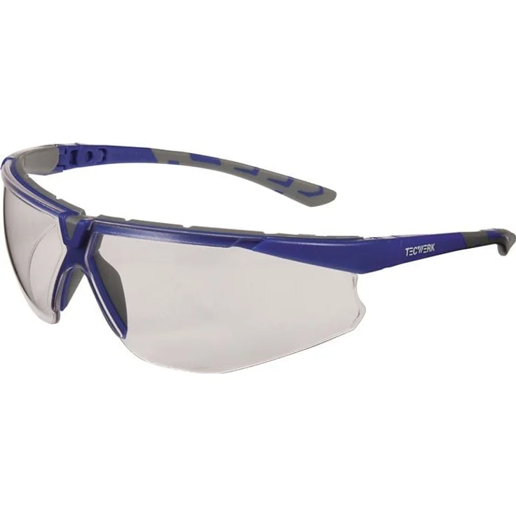 AS Arbeitsschutz GmbH Daylight Flex Schutzbrille EN 166/EN 170, hochschlagzäh, klare Polycarbonatscheibe, grau/blau, Anti-Beschlag-Technologie
