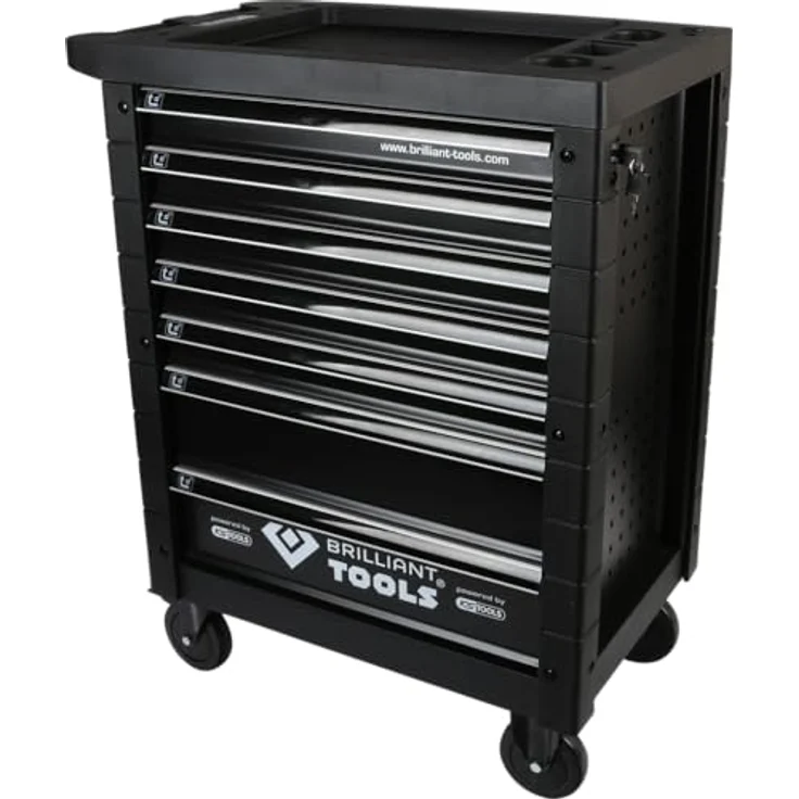 BRILLIANT TOOLS Werkstattwagen 7 Schubladen, bestückt mit 347 Profi-Werkzeugen, 470x770x975 mm – Bild 4